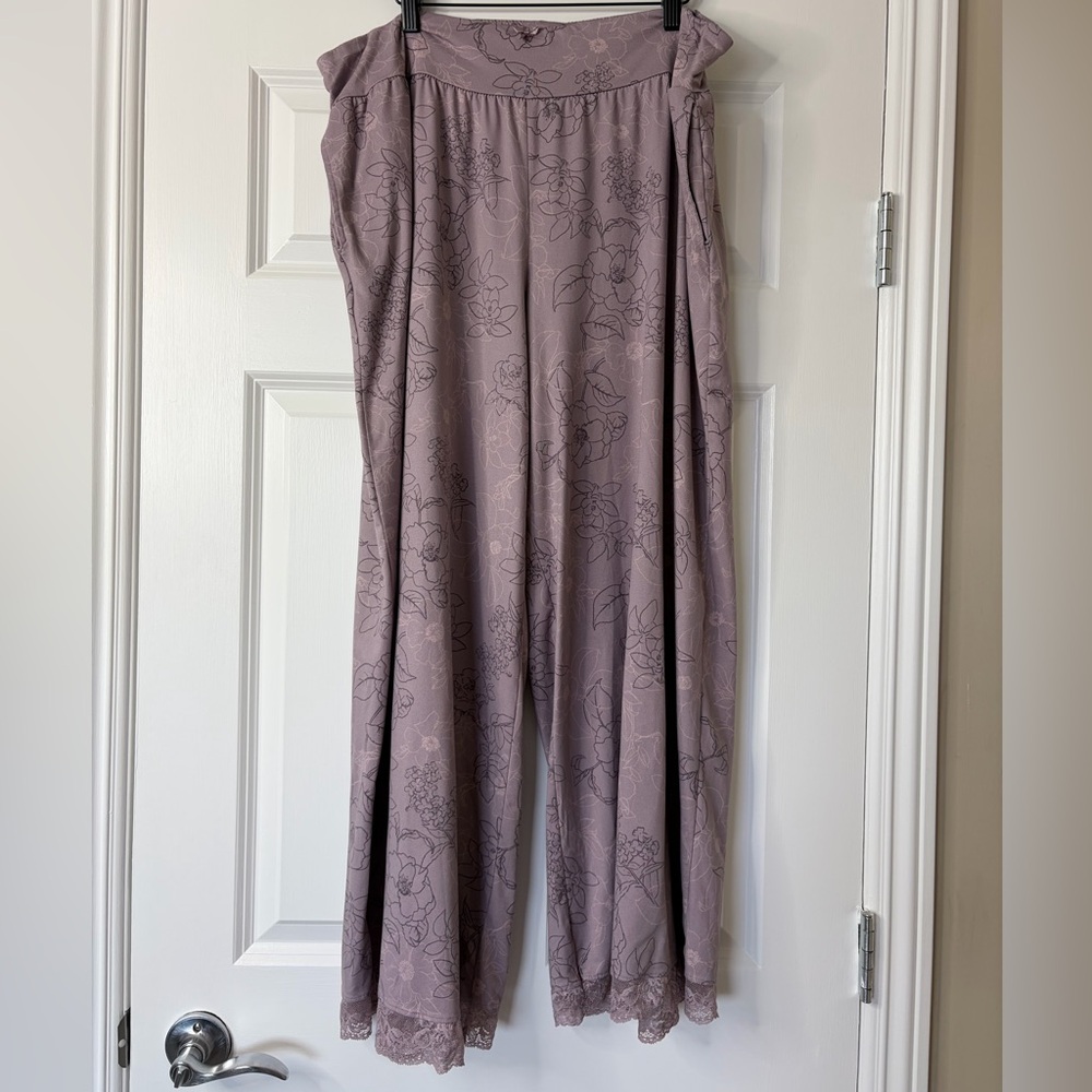 La Vie En Rose Lavender Floral Wide-Leg Jumpsuit